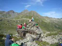 Schöne Aussichten auf der Grialetschhütte